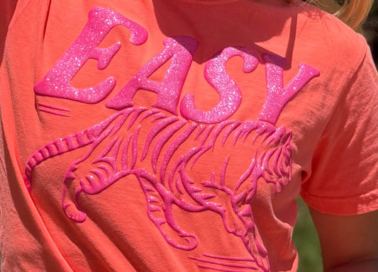 Easy Tiger Tee in Glitter Puff